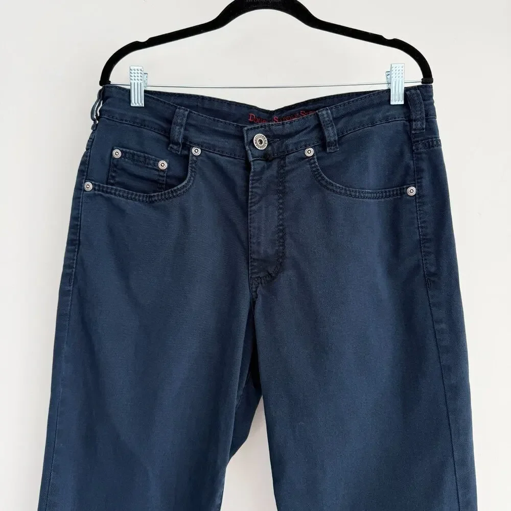 Joker Double Saddle Stitched Pants Jeans 33x34 Navy Cotton Stretch Chino Trouser